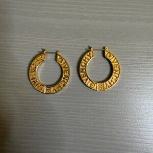 Vintage Givenchy goldtone round earrings